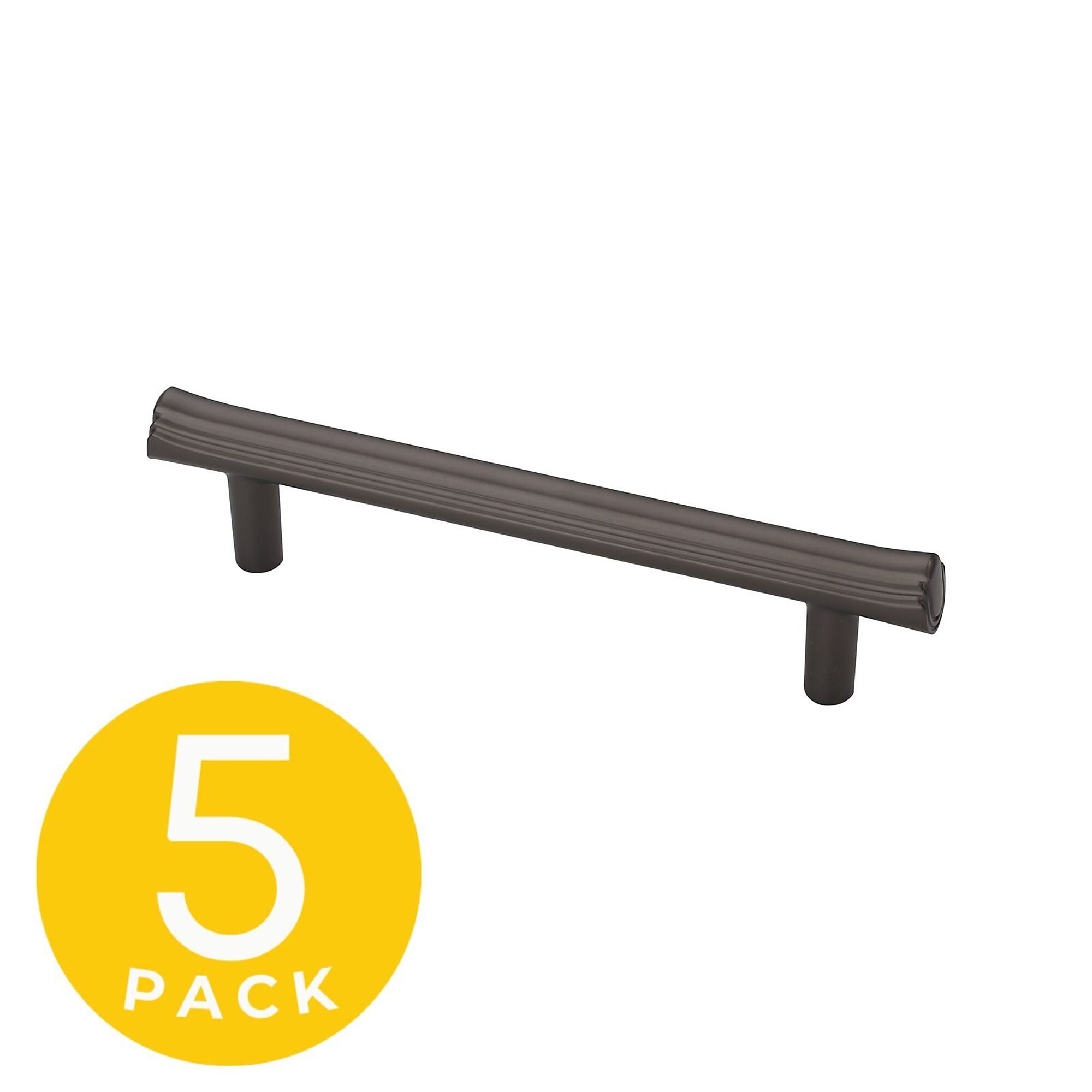Sapphire, Eclipse Series 3-3/4 in. (96 mm) Center-to-Center Modern Matte Grey Cabinet Handle/Pull (5 Pack) , #SP-2214-96-GM-5